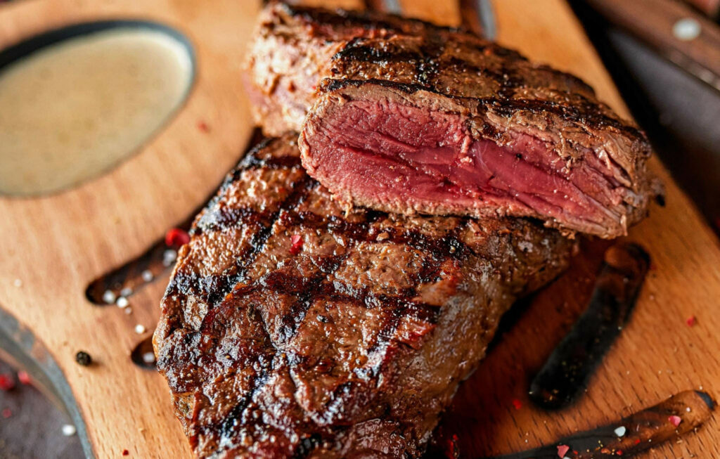 Grilled Medium Rare Ribeye Steak Recipe