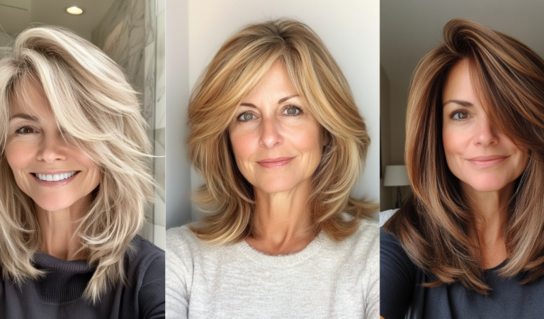 21 Stunning Shoulder Length Layered Haircuts for Older Women