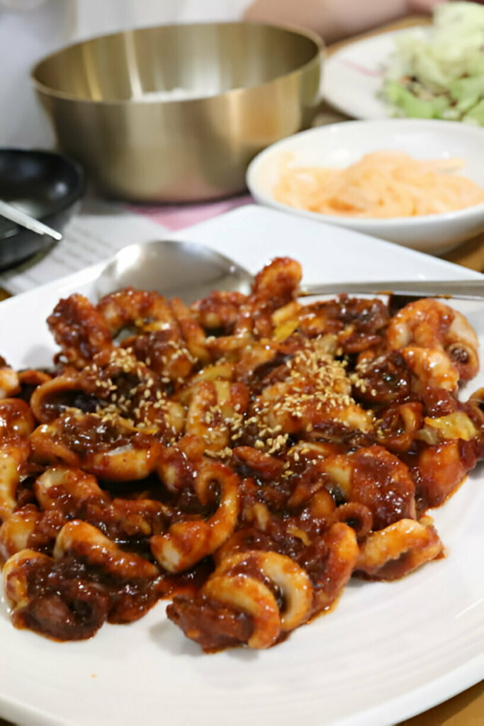 Spicy stir-fried octopus Recipe