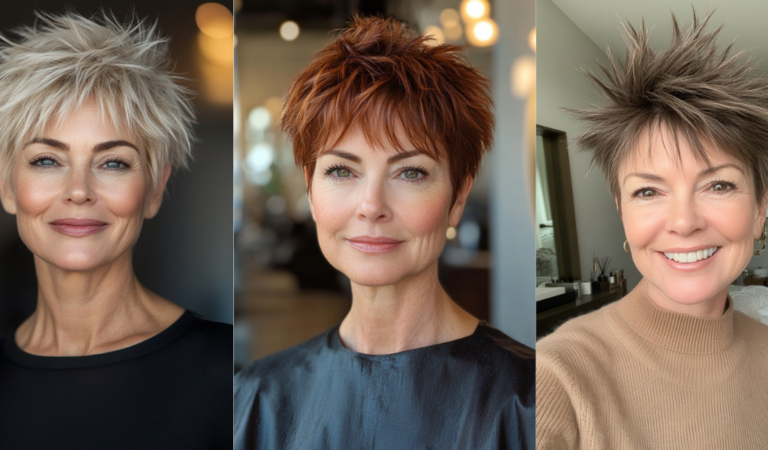 24 Stunning Spiky Short Haircuts for Women Over 60