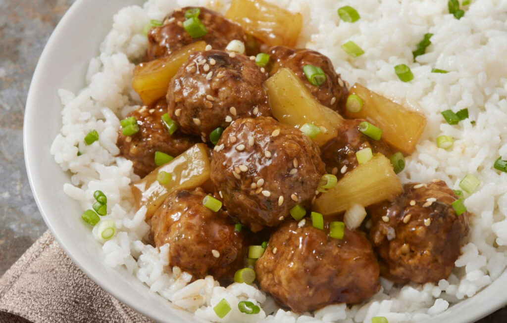 Sweet and Sour Pineapple Meatballs Recipe